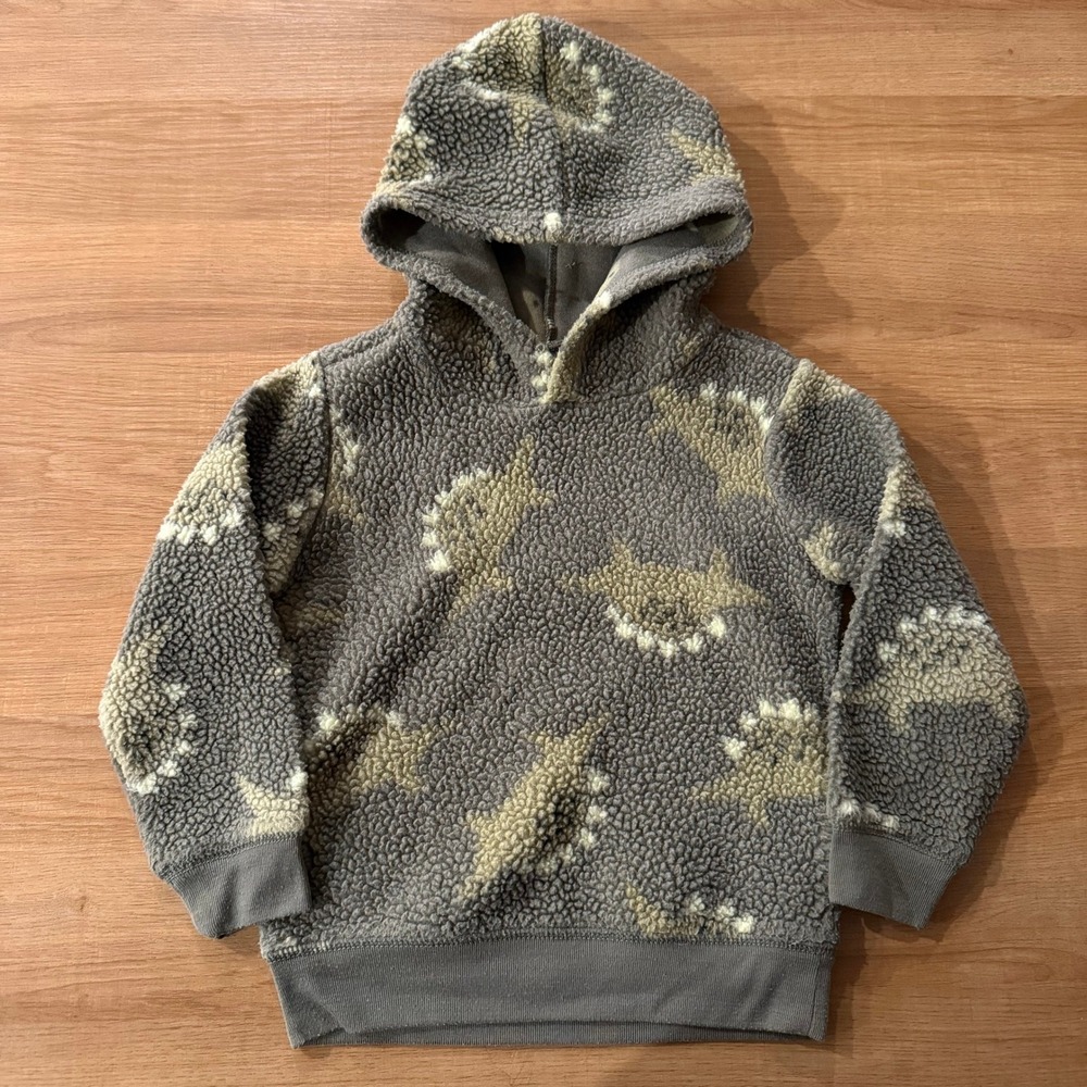 Carters Toddler Boys Dinosaur Sherpa Fleece Hoodie Pullover 3T‎